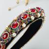 Women's Hairband Personalized Alloy Inlaid Pearl Flannelette Sponge Retro Shiny Headwear