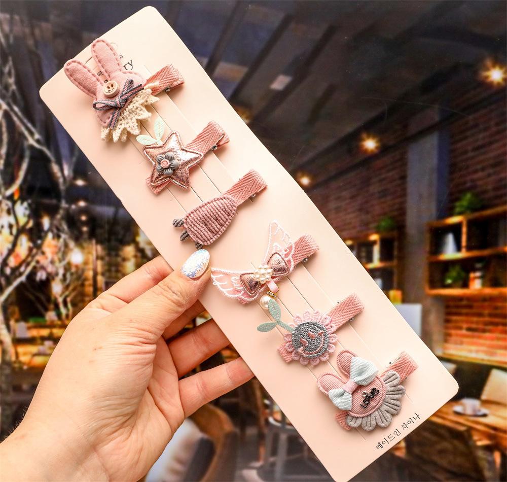 Kawaii Cartoon Princess Children Hairpins Set Girls Kids Flower Hair Clips Pin Accessories Barrettes Hairclip Headdress Headwear