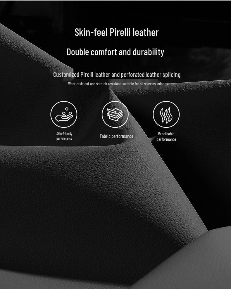 Buick E5 Car Seat Cover: Full Surround, Perforated Leather, All-Season Cushion.