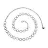 Silver Metal Square Chain Waist Belt For Women Summer Casual Fashion Accessory