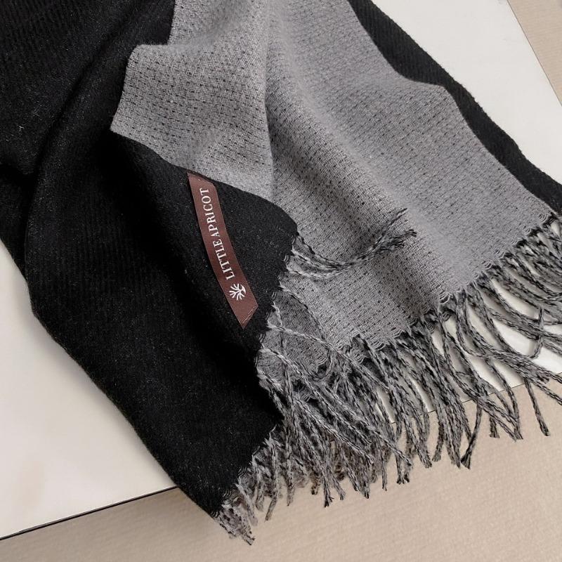 Double-sided Good Quality Solid Color Scarf Women's Winter Versatile Simple Long Shawl Earth Color Scarf