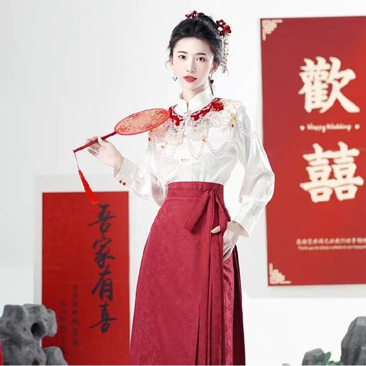 Yunjian Collar Decorative Hanfu Tassels Pearls False Collar Detachable Collar