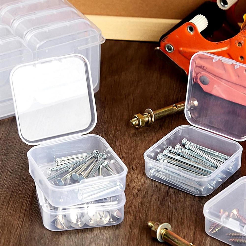 1 Set Bead Storage Box Mini Transparent Plastic Bead Storage Containers Portable Organizer Box For Jewelry Diamond Bead Pill