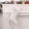 Decorative Big Bow Christmas Stocking Velvet Candy Bag Christmas Pendant Hanging Stocking Christmas Decoration