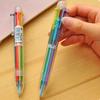 Plastic Press Pen  Gift Pen 6 Color Color Ballpoint Pen Office Pen