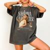 Sabrina Carpenter Coachella Festival Musicale Estivo UNISEX Magliette da Donna in Cotone Oversize Neutre Girocollo Regali per Fan