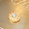 S925 Sterling Silver Natural Stone Pendant Necklace Elegant Women Jewelry