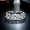 Single Row Marquise Stone White Zircon Opening Rings For Women Vintage CopperColor Wedding Bands Crystal Jewelry Versatile Gift