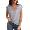 V-Neck Sequin Short Sleeve Women's Shiny Party Vest-Shirt