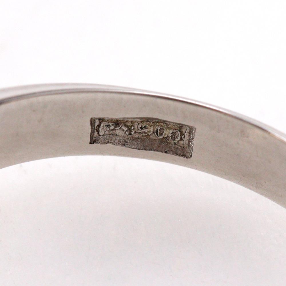 Ring Pt900Platinum/opal/diamond #7.2(US Size) 6.2g Women Used