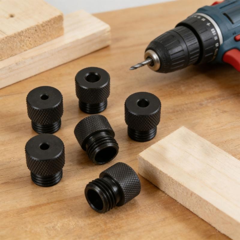 Professional 6Pcs Drill Guide Bushings Sturdy Carbon Steel Rustproof Drill Sleeve For 2mm To 10mm Hole Alignment
