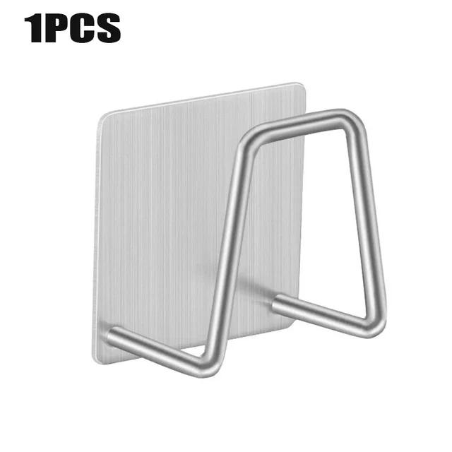 New Kitchen Stainless Steel Sponges Racks Self Adhesive Sink Sponges Drain Drying Rack Kitchen Sink Accessories Storage Holders