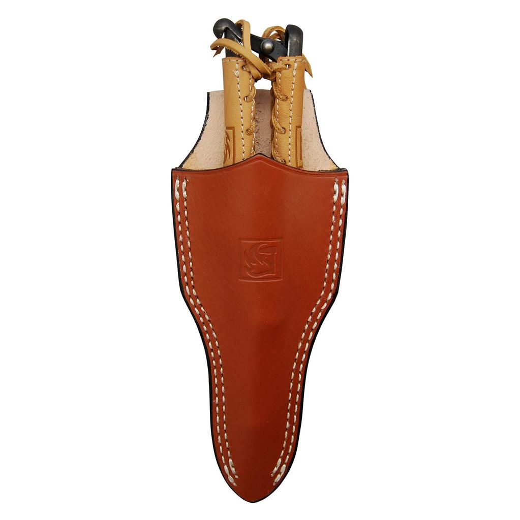 Mikikajiya Village Genuine Leather Case for Bud TS165 Scissors, Brown,