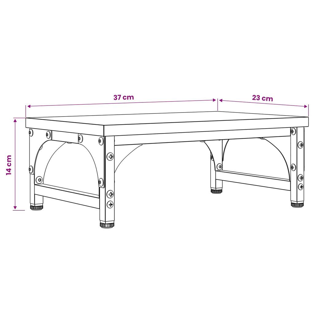 Monitor Stand Artisan Oak 37 x 23 x 14 cm PB