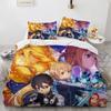 Sword Art Online Bedding Set Anime Duvet Covers King Queen Double Twin Size Adults Kids Bed Linens Single Double Size Decor Home