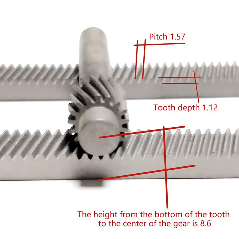Precision Adjustment Gear Rack 0.5M 17T 100Mm Rack Sliding Platform Steel Gear Lifting Table Tool
