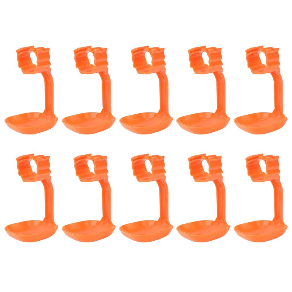 10Pcs Chicken Nipple Drinker Cups Waterer Hanging Cup Bent Arm Farm Supplies