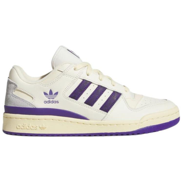 Adidas Forum Low CL Cream White Collegiate Purple Men Sneakers Warm-Vanilla JI3268