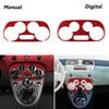 Carbon Fiber Interior Center Manual Climate Control Panel Cover Trim For Fiat