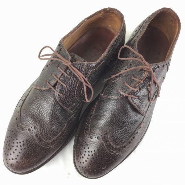 LNDVAY & SCHWACZ Wingtip Business Shoes Size 41 25.5-26.0 Dark Brown(USED)