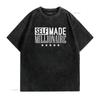 Self made MILLIONAIRE Mindset T Shirt vintage Washed Soft Versatile Casual Slightly Top For Everyday Wear Breathable Stretched