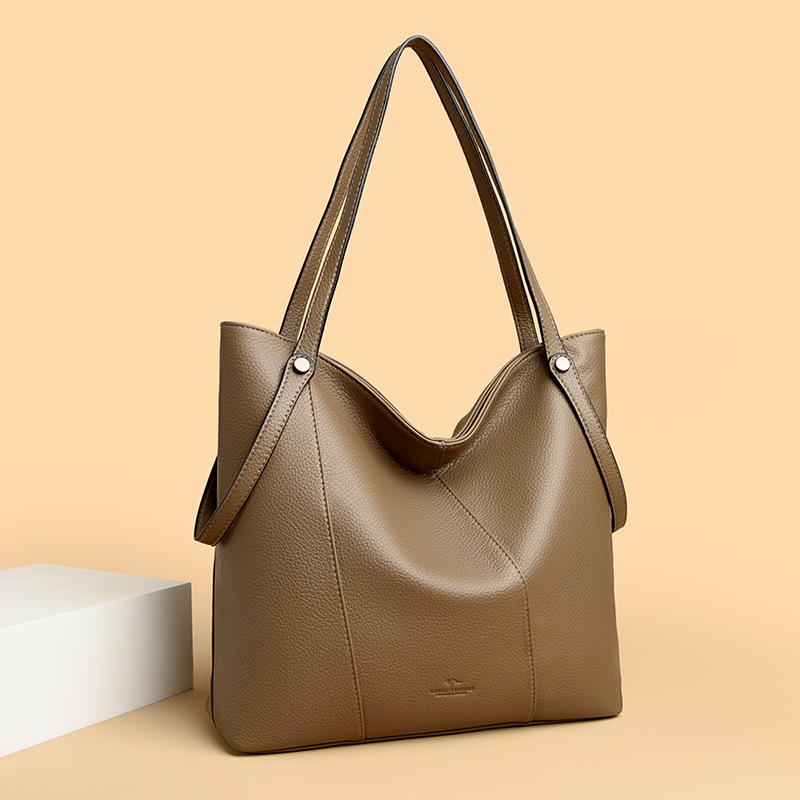 Niche Commuter Tote Bag Women's Premium Soft Leather Large Capacity Handbag Shoulder Bag