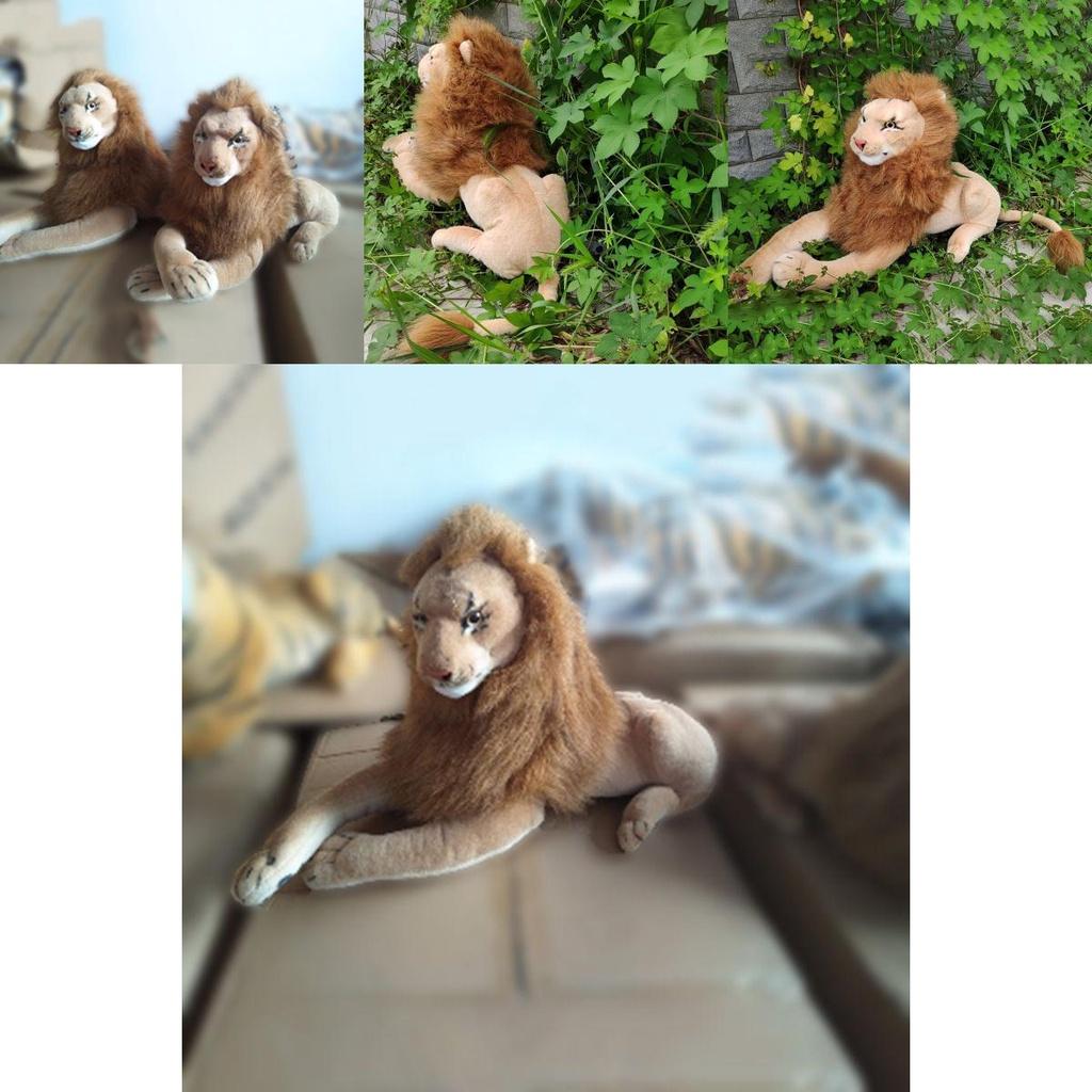 Peluche Leone Vivace Morbido Coccoloso Enorme Peluche Bambola Giungla Deliziosa Per Bambini