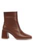Women Modern Stylish Fashion Blunt Toe Side Zipper Brown Women's Boots