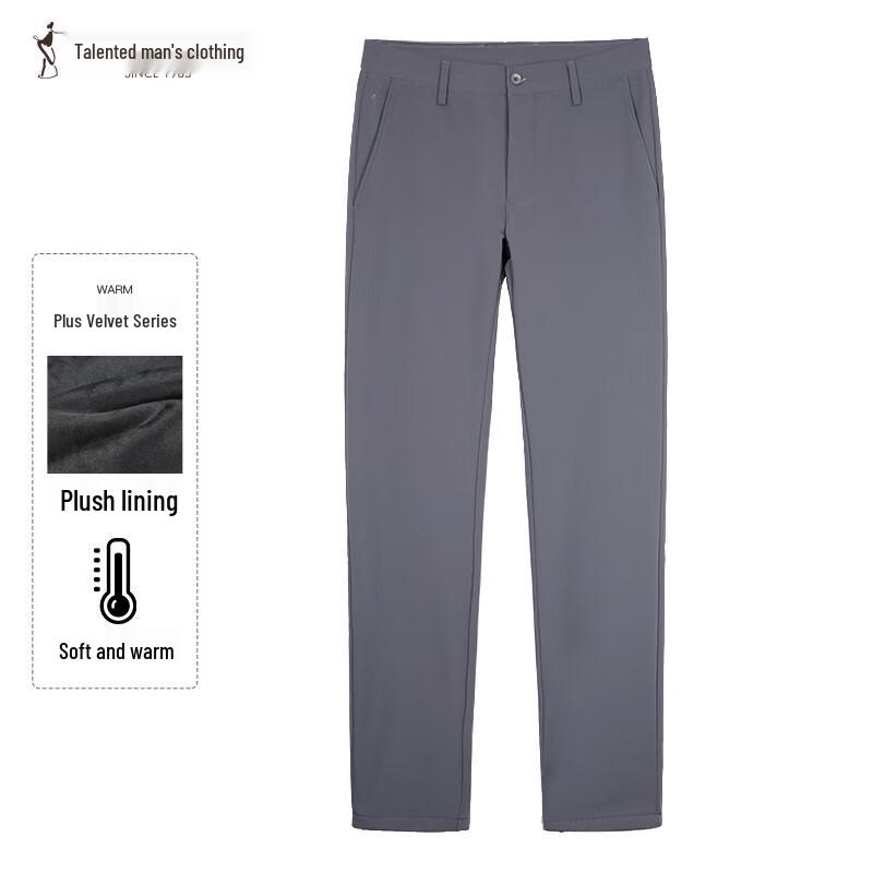 

Men s Casual Straight-Leg Fleece-Lined Pants 31