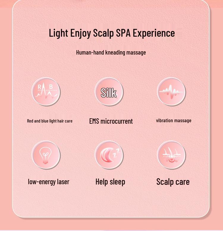 Scalp Massaging Comb with Negative Ion & LED Light Therapy for Hair Growth