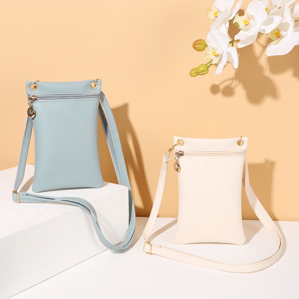 Casual Wallets Mobile Phone Storage Bag Sweet Color Cell Phone Purse Mini Crossbody Bag Coin Purse