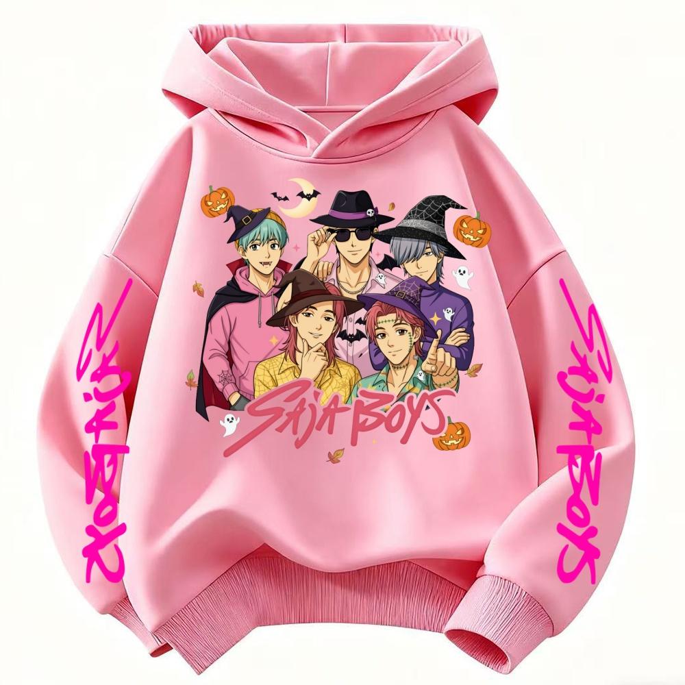 Kids Hoodies & Sweatshirts Kpop Witch Hunting Team Printed Children's Cartoon Hoodie Fashion Casual Warm Hoodies