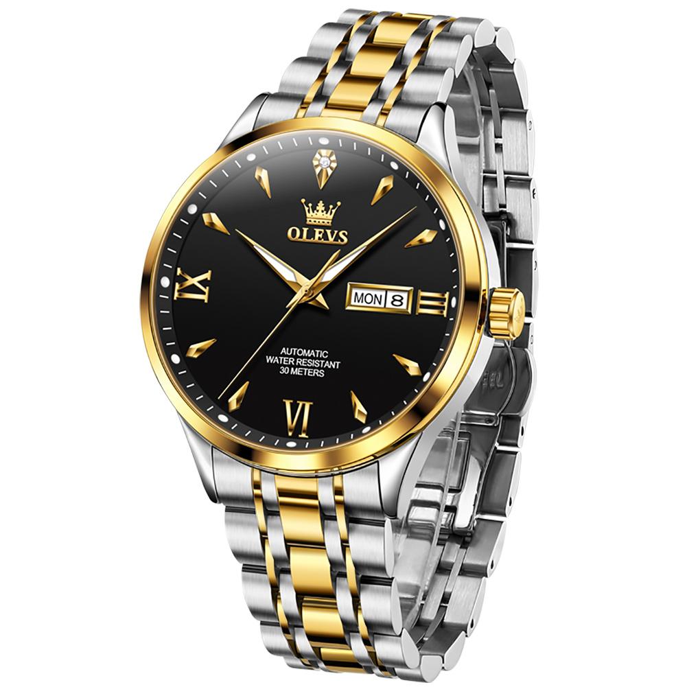 OLEVS New Business Date Automatic Mechanical Watch Luxury Luminous 3ATM Waterproof Watch Men Watches Reloj Hombre