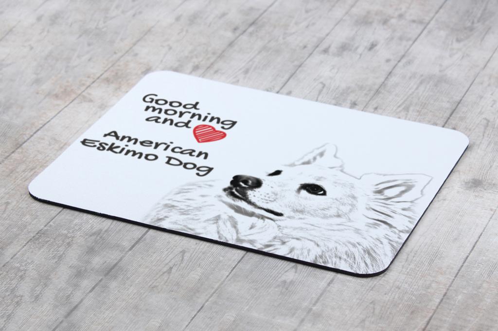 American Eskimo Dog, American Spitz - mouse pad with print, personalized dog-themed mouse pad, unique gadget for an office worker by Art-Dog brand