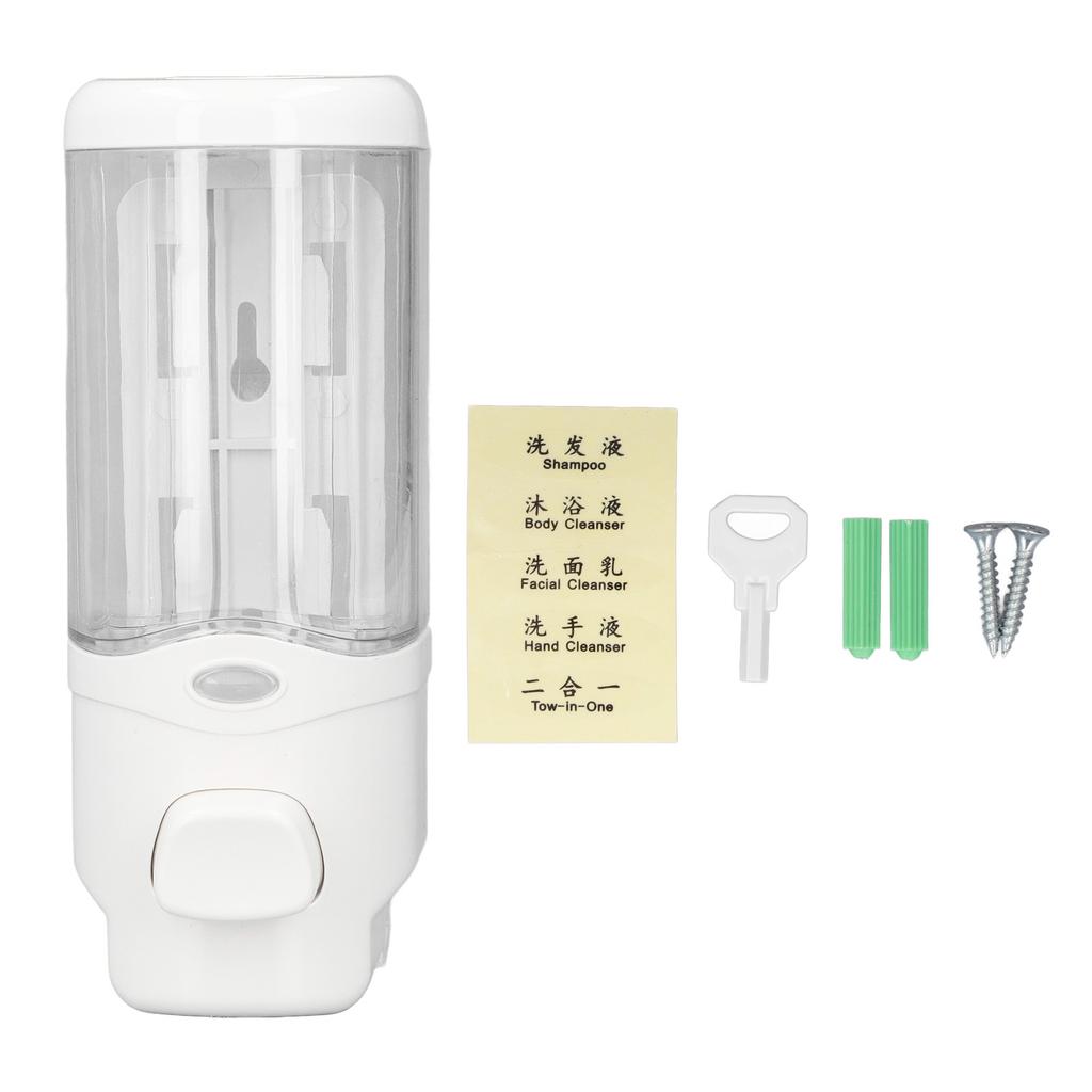 Manual Soap Dispenser Transparent Leakage Proof Wall Mounted Hand Soap Dispenser for Bathroom