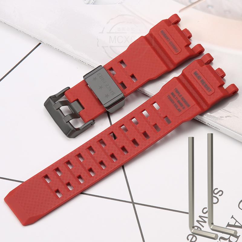 Resin Strap Suitable For Casio GWG-2000 GWG-2040 Men's TPU Sports Waterproof Watch Accessories Wristband Bracelet