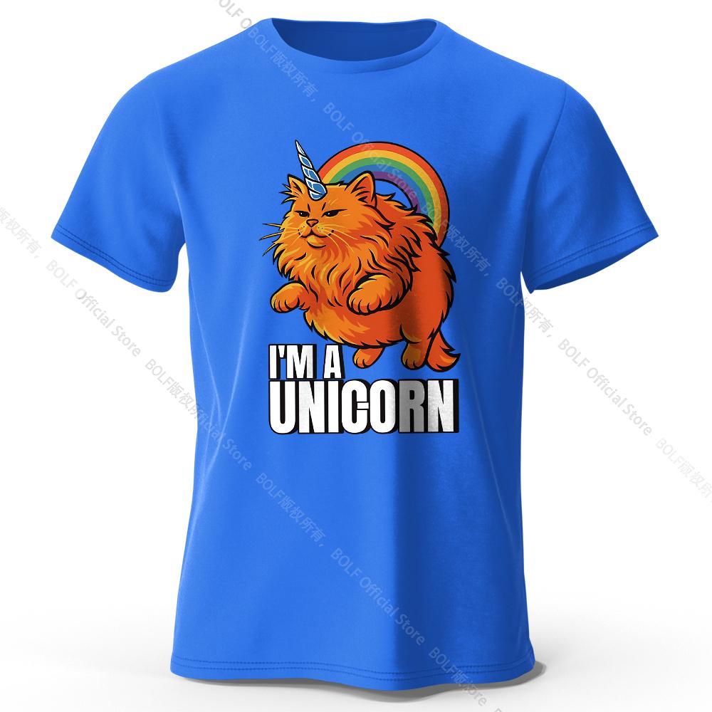 I'm A Unicorn Printed T-Shirt 100% Cotton Oversized Mythic Graphic Tees for Men Women Summer Tops Kawaii Streetwear