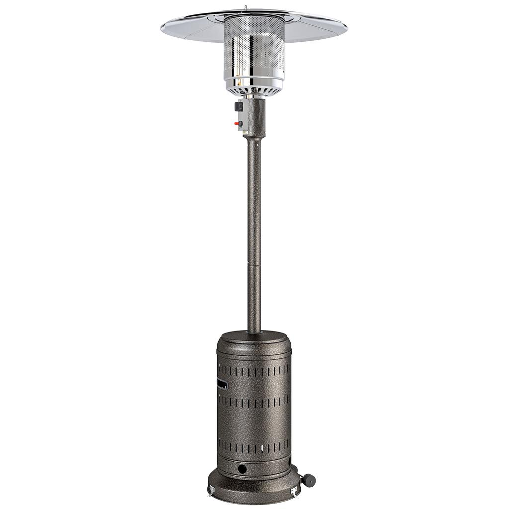 Outdoor Heater with Automatic Shut-off and Wheels, 82x82x223 Cm, Dark Brown