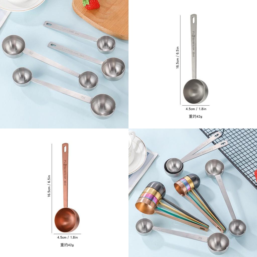 Versatile 304 Stainless Steel Measuring Spoon Dual-headed For Home Baking And Cooking