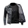 Denim Jacket Men's Autumn Lapel European and American Motorcycle Jacket Handsome Denim Jacket