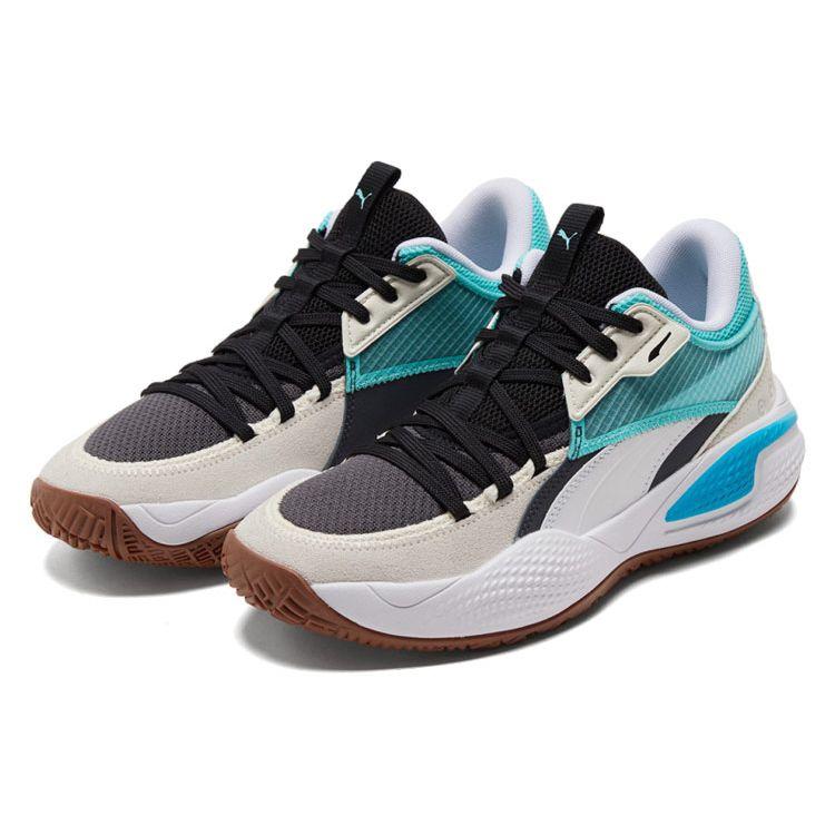 Puma Court Rider Summer Days - Tenisi unisex Elektro Aqua, albastru abanos 195662-01