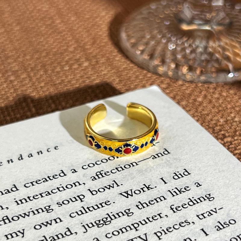2026 Light Luxury Gold Retro Fashion Temperament Versatile Niche Design Sense Open Ring Women s Exquisite Sweet Cool Ring Resizable