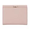 Vivienne Westwood Executive Clasp Metal 3D Logo Embossed Texture Design Leather Wallet Women wallet Pink 1320952073-070