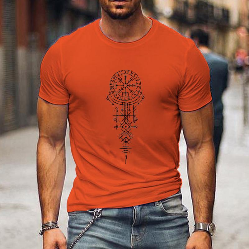 Viking Runic Compass Graphic T Shirts Funny Trip Tshirts Short Sleeve Tops Loose Fashion Harajuku T-shirts Men Brand T-shirt