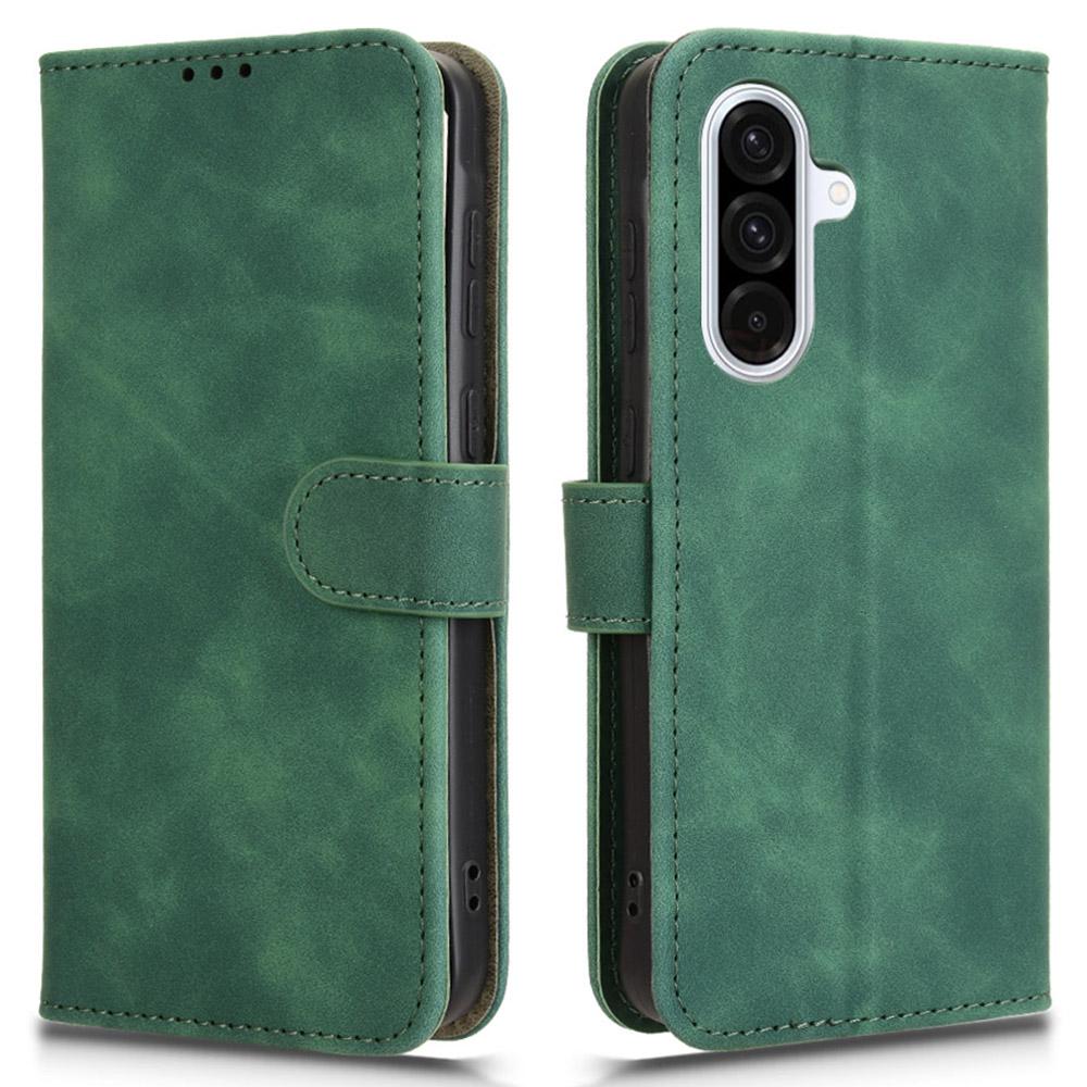 

Кожаный чехол для Samsung Galaxy A26 5G, приятный на ощупь, противоударный, кошелек, откидная крышка для телефона Green