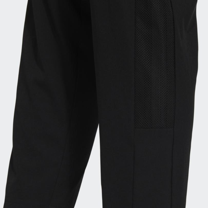 Adidas Training Spliced Breathable Woven Knitted Sports Pants Women Pants Black H09724