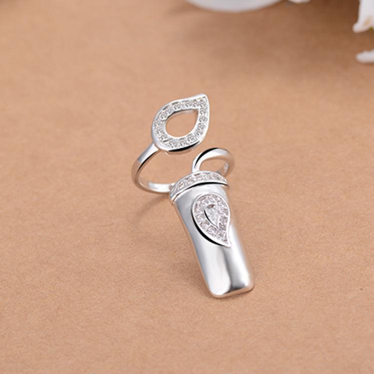 Foreign Trade Fashion Rhinestone Nail Armor Ring Set for Women