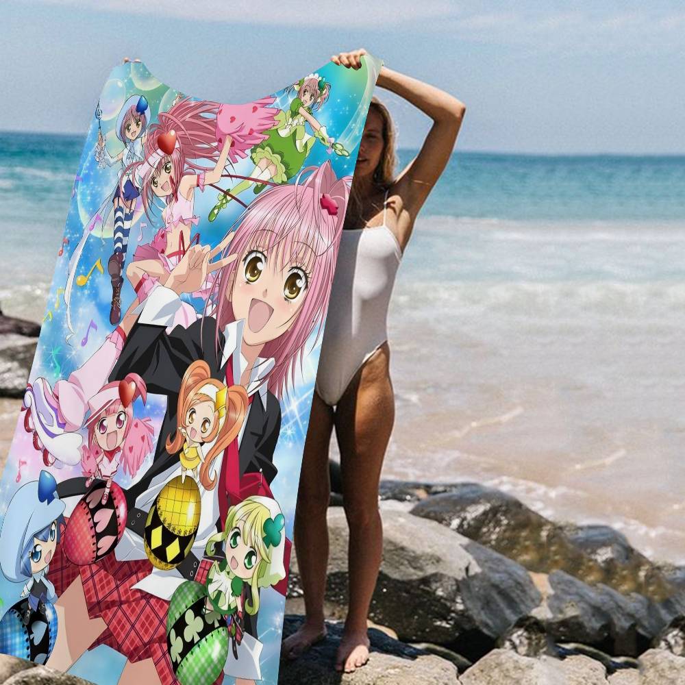 Shugo Chara Japan Anime Microfiber Printed Beach Towel Mountain Climbing Yoga Beach Swimming Running Absorbent Soft Towel