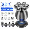 5 In 1 Electric Head Shaver for Bald Men 7D Floating Cutter Beard Trimmer Clipper IP68 Waterproof Shaving USB Wireless Charging
