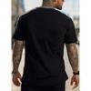 European sizes Men's Casual Crew Neck T-Shirt with 'Blessed' Print - Regular Fit, Slight Stretch Fabric, Short Sleeve Tee for Summer